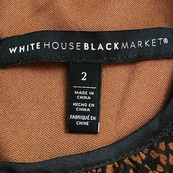 WHBM Animal Print Full Skirt Pleated Halter Maxi Dress Size 2 - Picture 3 of 10